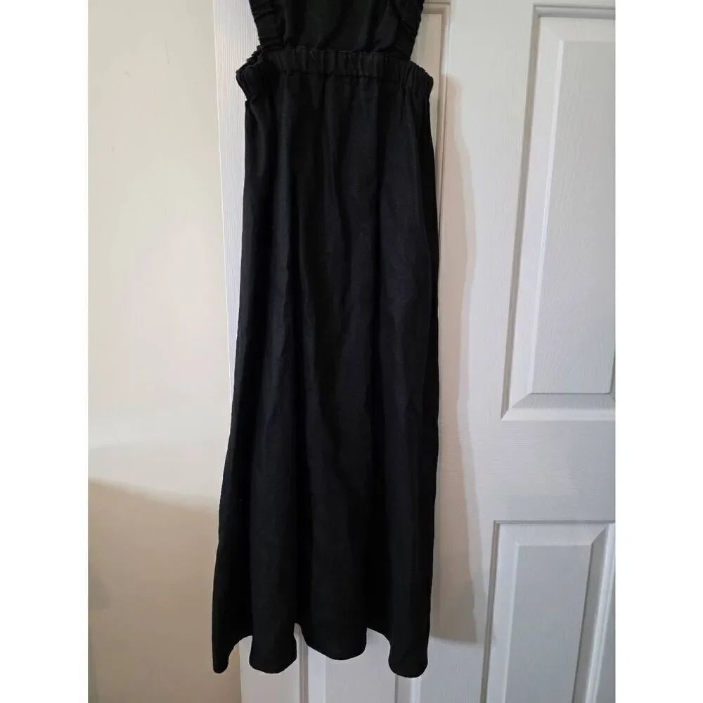 Pixie Market Black Linen Dress Medium Beatrice XS - Picture 5 of 10